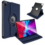RKVMM Case Compatible for iPad Pro 12.9 2021/2020, Rotation Case Cover for iPad Pro 12.9 4th Generation, Pro 12.9 5th Generation (Blue)