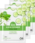 Vcare Aloe and Cucumber Facial Best Self Skin Care Moisturizing Sheet Mask for A