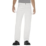 Dickies Men's Painter's Utility Trousers with Loose fit Pants, White, 40 W/34 L