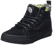 Vans Unisex Kids’ SK8 Hi-Top Sneakers, Black (Mte Black/Lime Punch), 3.5 UK