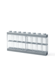 LEGO minifigur display case för 16 minifigurer, grå