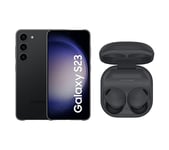 Samsung Galaxy S23 (256 GB, Black) & Galaxy Buds2 Pro Wireless Bluetooth Noise-Cancelling Earbuds Bundle, Black