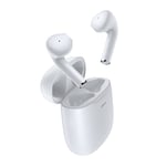 écouteurs Bluetooth semi-intra-auriculaires sans fil TWS double connexion casque écouteurs magnétiques avec microphone, blanc
