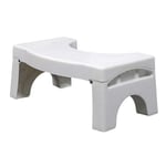 Ubrand Toilet Stool Folding Step Stool for Bathroom Squatting Toilet Stool for Kids and Adults Non-Slip Bathroom Step Up Stool White