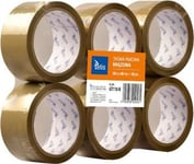 Tetis Brown Packing Tape 6 Pcs 48Mmx50mx48mikr.