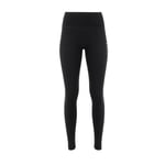 Aclima Womens WarmWool Longs High Waist (Svart (JET BLACK) Small)