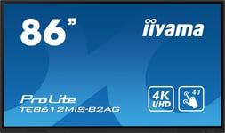 iiyama PROLITE Digitalt A-brett 2,18 m (86") LED Wi-Fi 400 cd/m² 4K Ultra HD Sort Berøringsskjerm Innebygd prosessor Android 24/7