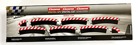 Carrrera - 20563 - Accessoires pour circuit - Carrera Digital 124/Carrera Digital 132/Carrera Evolution - 6 accotements ext. 3/30° + 2 peces de terminaison - echelle 1:24