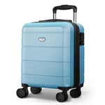 LUGG Jetset Lot de 3 valises de Voyage à Coque Rigide, 50,8 cm, 63,5 cm, Solides et légères avec Serrure TSA, Roues Lisses à 360°, Poches intérieures – Approuvé par Les compagnies aériennes, Bleu