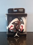 Nike Jordan 1 Crib Bootie Trainers Black/gym Red-white 2c UK 1.5 New In Box VGC 