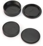 WH1916 Camera Body Cover & Rear Lens Cap Compatible with M42 Screw Mount 35mm SLR Film Lens [2+2 Pack]