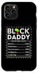 Coque pour iPhone 11 Pro Black Daddy Nutrition Facts Juneteenth King Dad Fête des pères