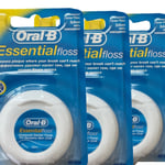 Pack of 3 Oral-B Essential Dental Floss Original Unwaxed , Dental Floss