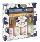 Father's Day Gift - Gin Lovers Cocktail Mixer Gift Set of Manadarin Mimosa, Elderflower, Lime Margarita and Rose Flavour Mixes with Orange and Lavender - 6 Piece Set ( Contains No Alcohol)