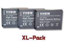 vhbw set 3 batteries 700mAh appareil photo Samsung Digimax ES50,ES55,ES60,HZ10W,HZ15W, IT100, L100, L110, L200, L210, L310w remplace SLB-10A
