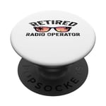 Régime de retraite Opérateur radio à la retraite Retraité PopSockets PopGrip Interchangeable