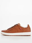 Levi's Piper Faux Leather Trainers - Brown, Brown, Size 7, Men
