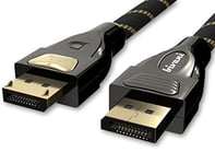 Bivani Câble DisplayPort DP 1.4 Premium 8 K de 3 mètres - 32,4 Gbit/s - 8 K @60HZ /4K @120HZ - 7680 x 4320 60 Hz/3840 x 2160 120 Hz/1920 x 1200 240 Hz - HBR3, DSC 1.2, HDR10, HDCP 2.2, série Elite