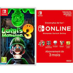 Luigi's Mansion 3 & Switch Online - Abonnement 3 Mois | Code de téléchargement (Switch)