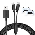 Charging Cable for PS5 and Xbox Series X/S Wireless Controller, 10FT 2 in 1 USB C Fast Charger Cable for PS5 controller, Switch & Lite Console/ Pro Controller, Smartphone