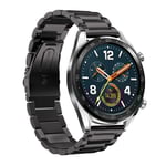 Huawei Watch GT 2 46mm/Watch GT 2e/Watch GT Stilrent länkarmband i metall, Svart