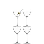 LSA International Borough Martini Glass 195 ml Clear | Set of 4 | Dishwasher Safe | BG08