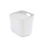 Curver Ready to Collect 100% Recycled 5L Kitchen Accessories Recycling Lift Top Bin White Light Grey Lid