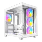 Antec C5 ARGB Mid Tower Tempered Glass PC Gaming Case White