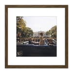 Parade JFK Kennedy Emperor Haile Selassie Photo 8X8 Inch Square Wooden Framed Wall Art Print Picture with Mount