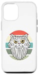 Coque pour iPhone 15 Pro Chat blanc avec barbe - Chat drôle Beardcat Chats barbus