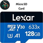 Lexar 128GB Micro SD XC Card UHS-1 Class U3 100MB/s For Nextbase 633GW Dash Cam