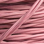 Art Deco Emporium PRE-CUT 1 Meter Length Vintage Styled British Old Dusky Pink Coloured Cloth Covered Braided Twist Flex - Electric Cable 3 Core; Electrical Wire 6Amp; Lighting Lead 0.75mm