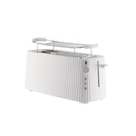 Alessi MDL15 W/UK Long Double Compartment Toaster, Stainless Steel