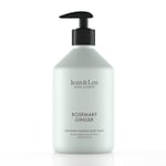 Jean & Len Heavenly Hand & Body Balm Rosemary & Ginger for a Fragrant Care Experience with Organic Argan Oil and Shea Butter, High Quality Bottle, Parabens & Silicone-Free Bottle, 500 ml