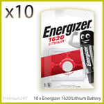 10 x Energizer 1620 CR1620 3V Lithium Coin Cell Battery DL1620 1620 Longest EXP
