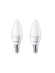 Philips LED-glödlampa Candle 2,8W/827 (25W) Frosted 2-pack E14