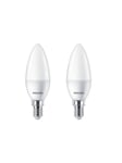 Philips LED-glödlampa Candle 2.8W/827 (25W) Frosted 2-pack E14