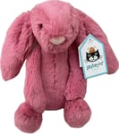 Jellycat Small Bashful Cerise Bunny Pink Rabbit Soft Plush Toy London BASS6CER