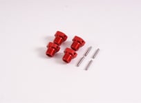 PD Racing 17mm Wheel Hex & Pin Set (4pcs) Red For: Magnitron 1/6th PD602-003
