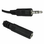 10 METRE 3.5mm STEREO HEADPHONE AUDIO AUX EXTENSION CABLE LEAD 10M MALE FEMALE