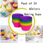 Silikonformar för muffins, 24-pack, non-stick