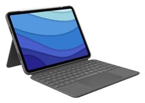 Logitech Combo Touch Tastatur-Case für iPad Pro 11 Zoll (1., 2. und 3. Generation) Deutsches QWERTZ-Layout - Grau