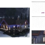Julbelysning - Living Ljusslinga draperi istappar 10 m 400 lysdioder blå