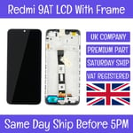 Xiaomi Redmi 9AT Replacement LCD Display Screen Touch Digitizer Glass With Frame