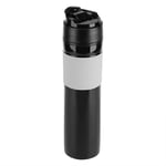 Coffee Bottle - 350ml Portable Coffee Press Bottle Tea Coffee Maker Drinking Water Cup for Travelling(Black)