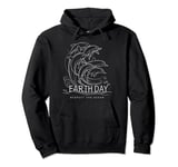 Earth day Cute Dolphins Respect The Ocean Save The Sea Pullover Hoodie