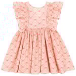 Konges Sløjd GOTS Ava Klänning Med Rosett Lacy Pink | Rosa | 2 years