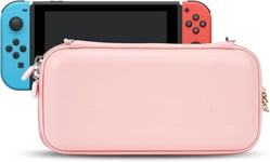 Sakura Pink Carry Case Compatible Avec Nintendo Switch - Étui De Voyage Portable Ultra Mince Pour Console De Commutateur Et Accessoires - 10 Cartes De Jeu
