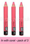 Maybelline Color Drama Crayon Lip Pencil stick 420 In the Coral  X 3 - Pack of 3