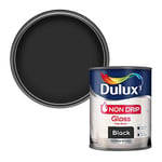 Dulux Non Drip Gloss Paint For Wood And Metal - Black 750 ml